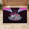 Personalised Sydney Sixers Cricket Mascot Skyline Rubber Doormat Retro Neon Graphic Fan Art