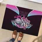 Personalised Sydney Sixers Cricket Mascot Skyline Rubber Doormat Retro Neon Graphic Fan Art