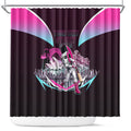 Personalised Sydney Sixers Cricket Mascot Skyline Shower Curtain Retro Neon Graphic Fan Art