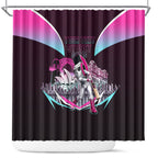 Personalised Sydney Sixers Cricket Mascot Skyline Shower Curtain Retro Neon Graphic Fan Art