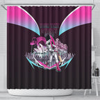 Personalised Sydney Sixers Cricket Mascot Skyline Shower Curtain Retro Neon Graphic Fan Art