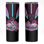 Personalised Sydney Sixers Cricket Mascot Skyline Skinny Tumbler Retro Neon Graphic Fan Art