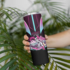 Personalised Sydney Sixers Cricket Mascot Skyline Skinny Tumbler Retro Neon Graphic Fan Art