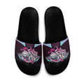 Personalised Sydney Sixers Cricket Mascot Skyline Slide Sandals Retro Neon Graphic Fan Art