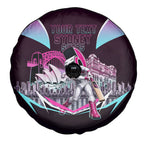 Personalised Sydney Sixers Cricket Mascot Skyline Spare Tire Cover Retro Neon Graphic Fan Art