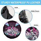 Personalised Sydney Sixers Cricket Mascot Skyline Spare Tire Cover Retro Neon Graphic Fan Art