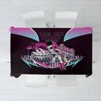 Personalised Sydney Sixers Cricket Mascot Skyline Tablecloth Retro Neon Graphic Fan Art