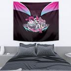 Personalised Sydney Sixers Cricket Mascot Skyline Tapestry Retro Neon Graphic Fan Art