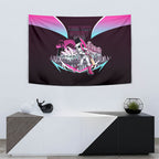 Personalised Sydney Sixers Cricket Mascot Skyline Tapestry Retro Neon Graphic Fan Art