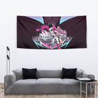 Personalised Sydney Sixers Cricket Mascot Skyline Tapestry Retro Neon Graphic Fan Art