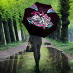 Personalised Sydney Sixers Cricket Mascot Skyline Umbrella Retro Neon Graphic Fan Art