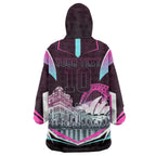 Personalised Sydney Sixers Cricket Mascot Skyline Wearable Blanket Hoodie Retro Neon Graphic Fan Art