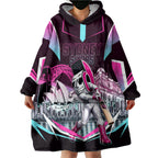 Personalised Sydney Sixers Cricket Mascot Skyline Wearable Blanket Hoodie Retro Neon Graphic Fan Art