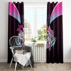 Personalised Sydney Sixers Cricket Mascot Skyline Window Curtain Retro Neon Graphic Fan Art