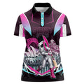 Personalised Sydney Sixers Cricket Mascot Skyline Women Polo Shirt Retro Neon Graphic Fan Art