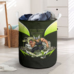Personalised Sydney Thunder Cricket Mascot Skyline Laundry Basket Retro Comic Style Fan Art Graphic