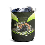 Personalised Sydney Thunder Cricket Mascot Skyline Laundry Basket Retro Comic Style Fan Art Graphic