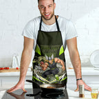 Personalised Sydney Thunder Cricket Mascot Skyline Apron Retro Comic Style Fan Art Graphic
