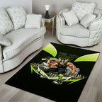 Personalised Sydney Thunder Cricket Mascot Skyline Area Rug Retro Comic Style Fan Art Graphic