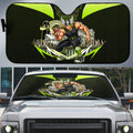 Personalised Sydney Thunder Cricket Mascot Skyline Auto Sun Shade Retro Comic Style Fan Art Graphic