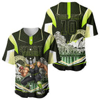 Personalised Sydney Thunder Cricket Mascot Skyline Baseball Jersey Retro Comic Style Fan Art Graphic