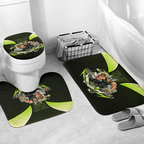Personalised Sydney Thunder Cricket Mascot Skyline Bathroom Set Retro Comic Style Fan Art Graphic