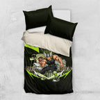 Personalised Sydney Thunder Cricket Mascot Skyline Bedding Set Retro Comic Style Fan Art Graphic