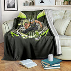 Personalised Sydney Thunder Cricket Mascot Skyline Blanket Retro Comic Style Fan Art Graphic