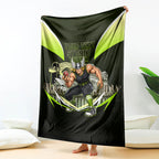 Personalised Sydney Thunder Cricket Mascot Skyline Blanket Retro Comic Style Fan Art Graphic