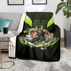 Personalised Sydney Thunder Cricket Mascot Skyline Blanket Retro Comic Style Fan Art Graphic