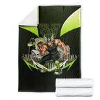 Personalised Sydney Thunder Cricket Mascot Skyline Blanket Retro Comic Style Fan Art Graphic