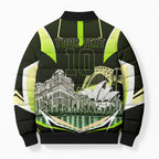 Personalised Sydney Thunder Cricket Mascot Skyline Bomber Puffer Jacket Retro Comic Style Fan Art Graphic