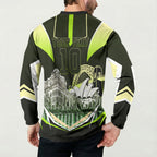 Personalised Sydney Thunder Cricket Mascot Skyline Button Sweatshirt Retro Comic Style Fan Art Graphic