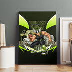 Personalised Sydney Thunder Cricket Mascot Skyline Canvas Wall Art Retro Comic Style Fan Art Graphic