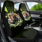 Personalised Sydney Thunder Cricket Mascot Skyline Car Seat Cover Retro Comic Style Fan Art Graphic