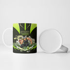 Personalised Sydney Thunder Cricket Mascot Skyline Ceramic Mug Retro Comic Style Fan Art Graphic