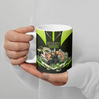 Personalised Sydney Thunder Cricket Mascot Skyline Ceramic Mug Retro Comic Style Fan Art Graphic