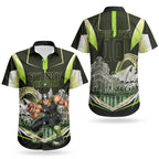 Personalised Sydney Thunder Cricket Mascot Skyline Couples Matching Off Shoulder Maxi Dress and Hawaiian Shirt Retro Comic Style Fan Art Graphic