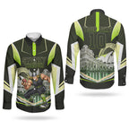Personalised Sydney Thunder Cricket Mascot Skyline Couples Matching Short Sleeve Bodycon Dress and Long Sleeve Button Shirt Retro Comic Style Fan Art Graphic