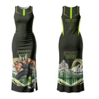 Personalised Sydney Thunder Cricket Mascot Skyline Couples Matching Tank Maxi Dress and Hawaiian Shirt Retro Comic Style Fan Art Graphic