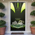 Personalised Sydney Thunder Cricket Mascot Skyline Door Cover Retro Comic Style Fan Art Graphic