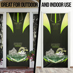 Personalised Sydney Thunder Cricket Mascot Skyline Door Cover Retro Comic Style Fan Art Graphic