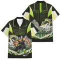 Personalised Sydney Thunder Cricket Mascot Skyline Family Matching Off Shoulder Maxi Dress and Hawaiian Shirt Retro Comic Style Fan Art Graphic