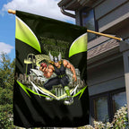 Personalised Sydney Thunder Cricket Mascot Skyline Garden Flag Retro Comic Style Fan Art Graphic
