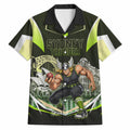 Personalised Sydney Thunder Cricket Mascot Skyline Hawaiian Shirt Retro Comic Style Fan Art Graphic