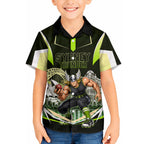 Personalised Sydney Thunder Cricket Mascot Skyline Hawaiian Shirt Retro Comic Style Fan Art Graphic
