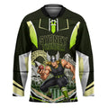 Personalised Sydney Thunder Cricket Mascot Skyline Hockey Jersey Retro Comic Style Fan Art Graphic