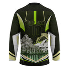Personalised Sydney Thunder Cricket Mascot Skyline Hockey Jersey Retro Comic Style Fan Art Graphic