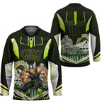 Personalised Sydney Thunder Cricket Mascot Skyline Hockey Jersey Retro Comic Style Fan Art Graphic