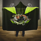Personalised Sydney Thunder Cricket Mascot Skyline Hooded Blanket Retro Comic Style Fan Art Graphic